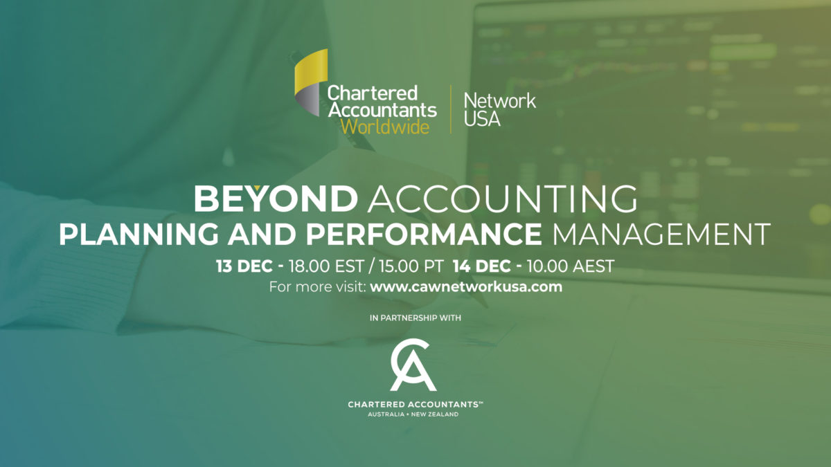Beyond Accounting – Planning and Performance Management